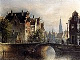Capricio Sunlit Townviews In Amsterdam (Pic 1) by Johannes Franciscus Spohler